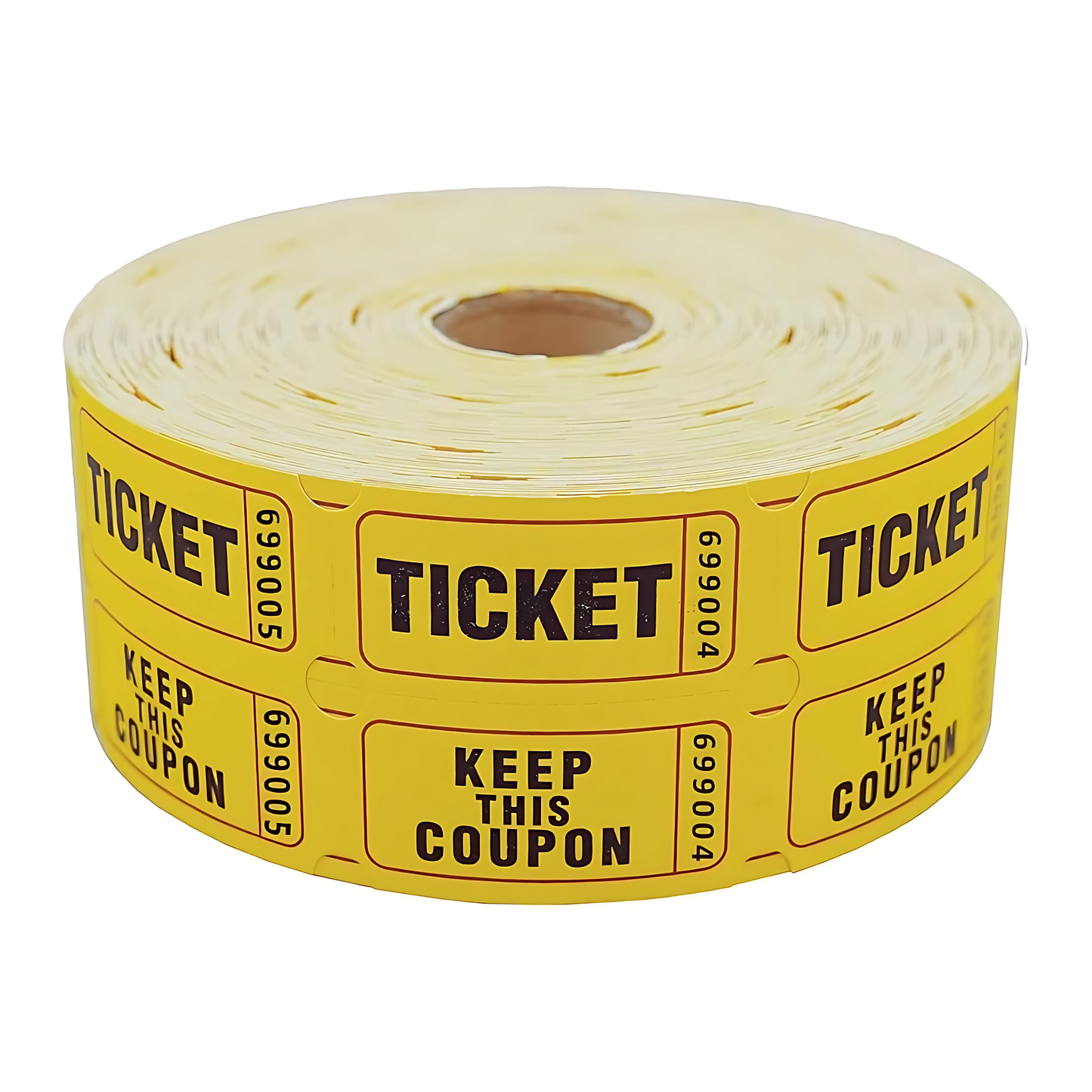 Raffle/Party Tickets with Built-In Dispenser by ONNCE | Double Roll of 1000 | Set of 3 Colors: Green, Red, Yellow