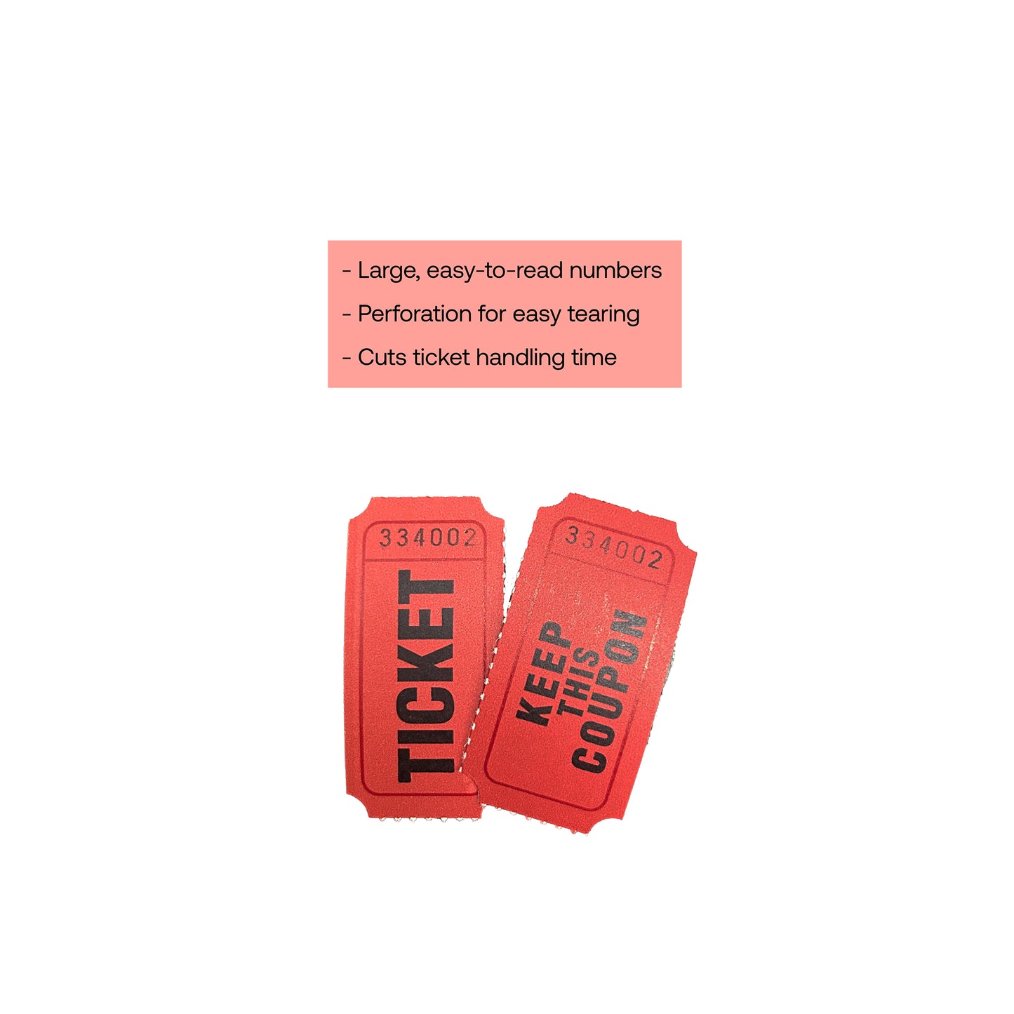Raffle/Party Tickets with Built-In Dispenser by ONNCE | Double Roll of 1000 | Set of 3 Colors: Green, Red, Yellow