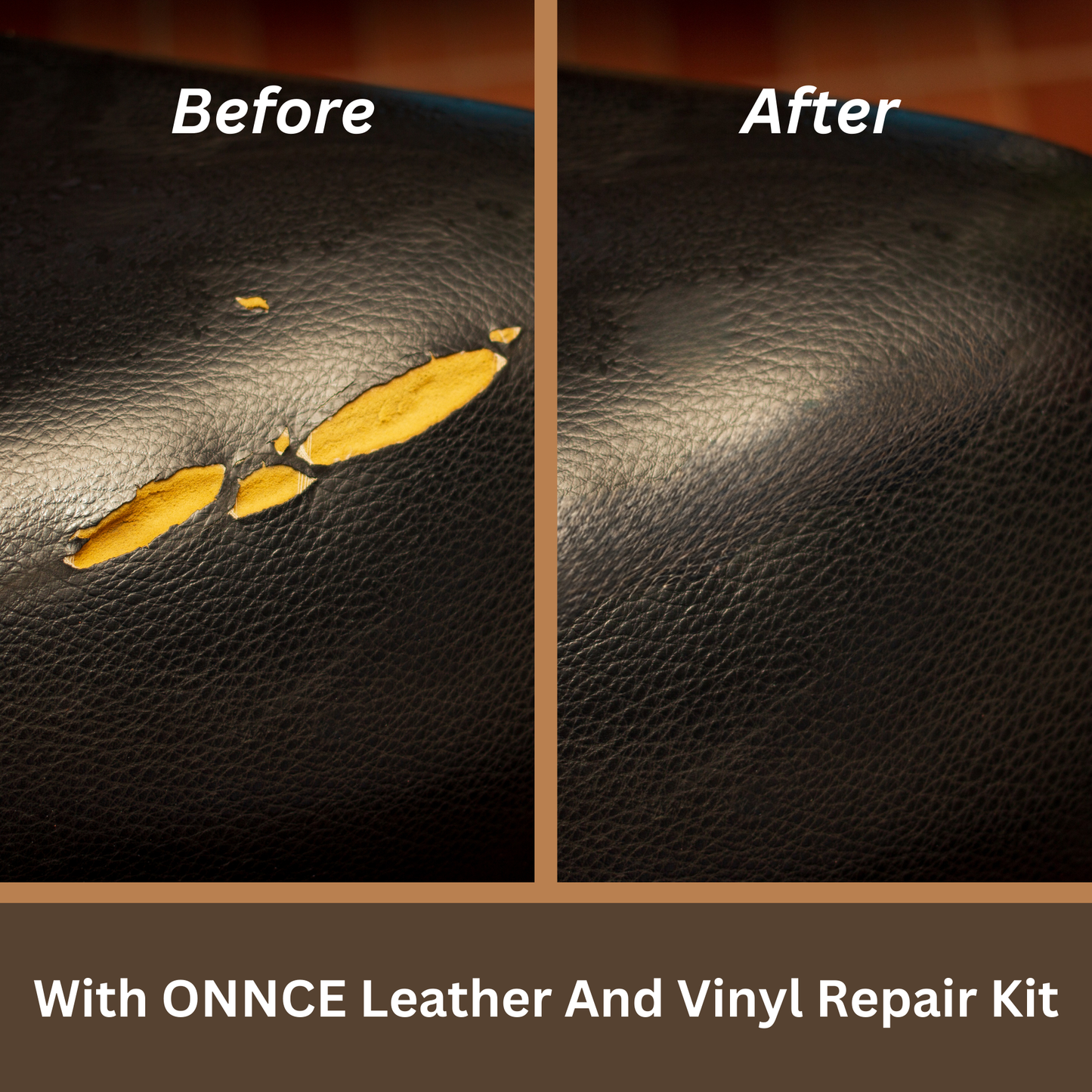 Leather and Vinyl Repair Kit - 5 Patches for Color Matching