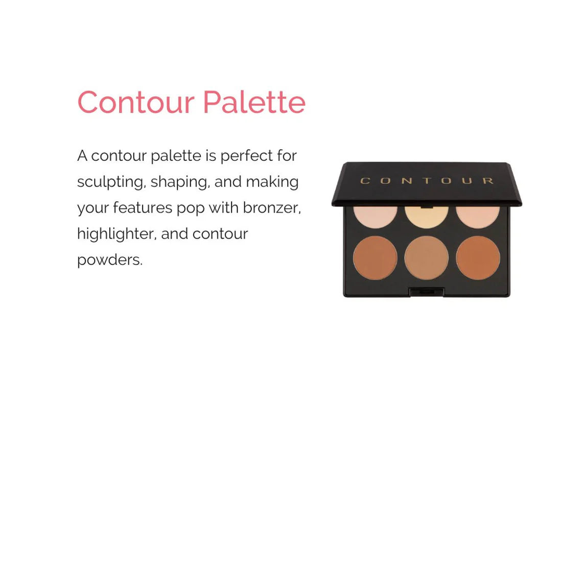 Bronzer Contour Kit & Highlighting Powder by Elizabeth Mott - 6 Shades -18g
