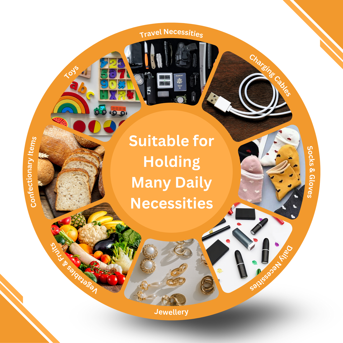 Organic Cotton Grocery/Produce Bags Bundle - Set of 8 - 3 muslin bags, 3 mesh bags (in small, medium, and large), 1 long bag, and 1 swaddle sheet