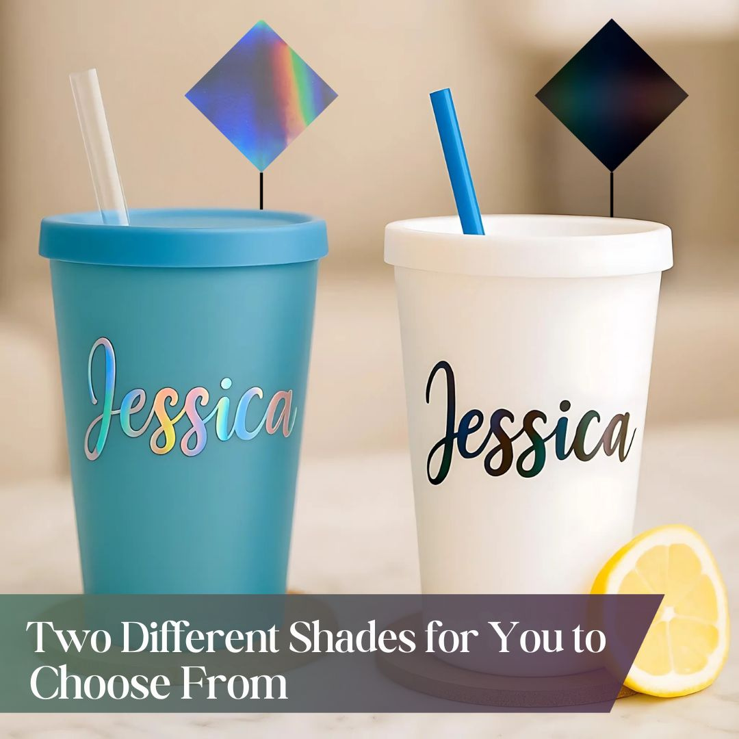 Black Metallic Holographic Vinyl Sheets by ONNCE, 12 x 11 Inch, 10-Pack