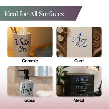 Black Metallic Holographic Vinyl Sheets by ONNCE, 12 x 11 Inch, 10-Pack