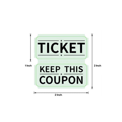 Raffle/Party Tickets with Built-In Dispenser by ONNCE | Double Roll of 1000 | Set of 3 Colors: Green, Red, Yellow