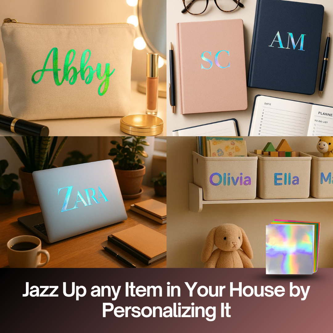 Holographic Permanent Vinyl Sheets by ONNCE, 12 x 11 Inch, 10-Pack