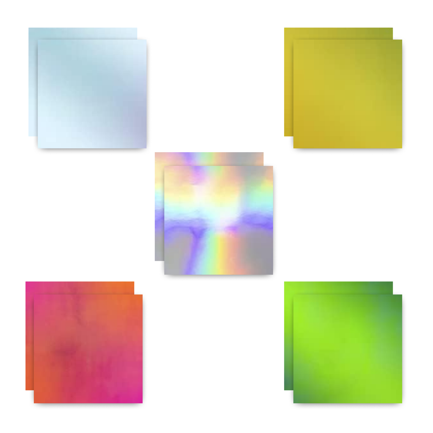 Holographic Permanent Vinyl Sheets by ONNCE, 12 x 11 Inch, 10-Pack