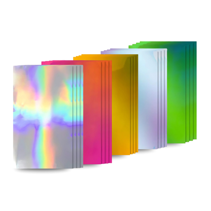 Metallic Opal Holographic Permanent Vinyl by ONNCE, 5.5 x 12 Inch, 20-Pack (5 Colors)