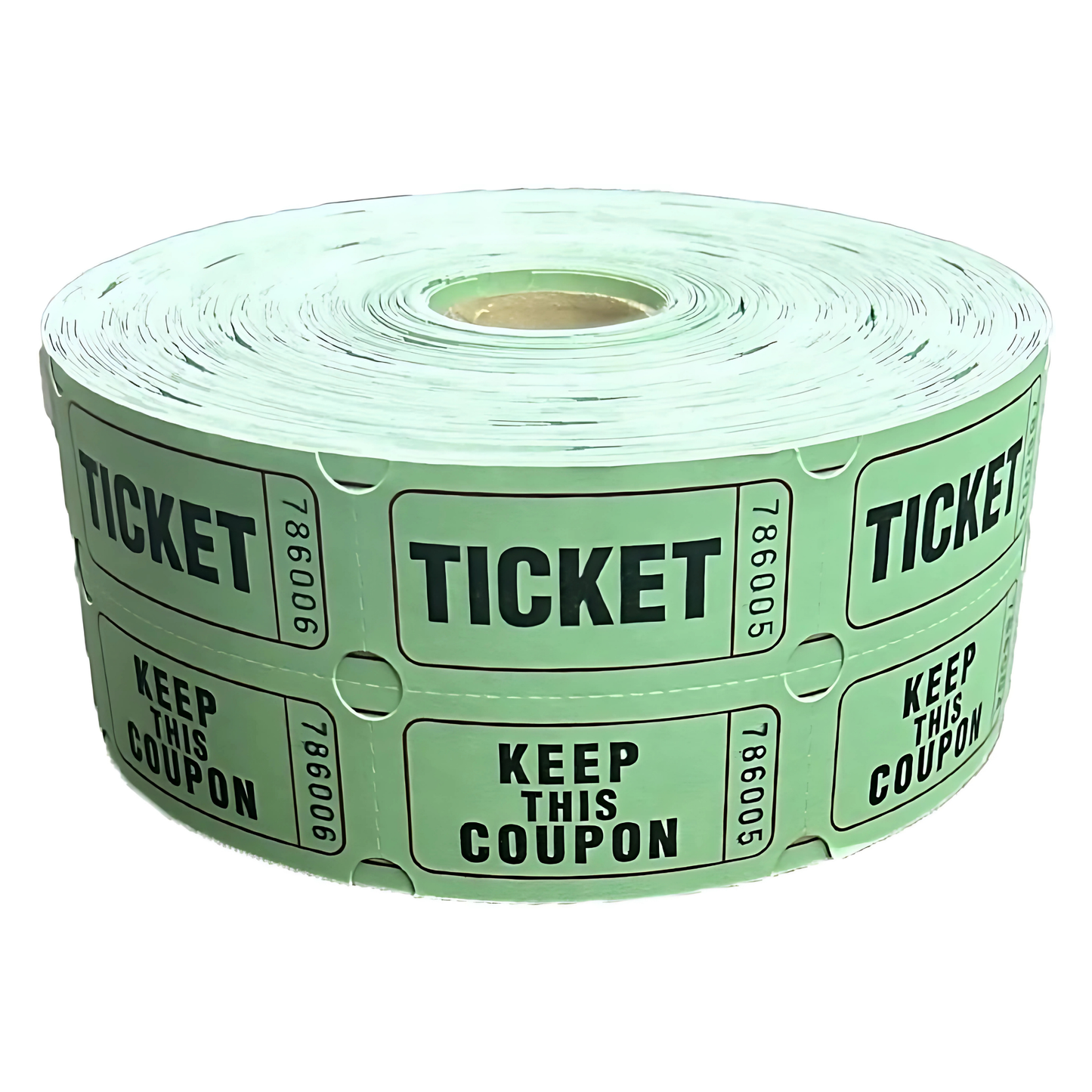 Raffle/Party Tickets with Built-In Dispenser by ONNCE | Double Roll of 1000 | Set of 3 Colors: Green, Red, Yellow