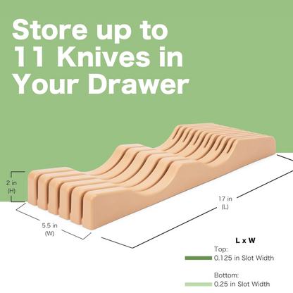 In-Drawer Plastic Knife Block by Shenzhen Knives – Large, 11 Slot