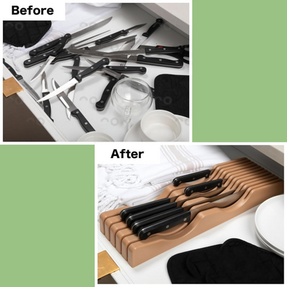 In-Drawer Plastic Knife Block by Shenzhen Knives – Large, 11 Slot