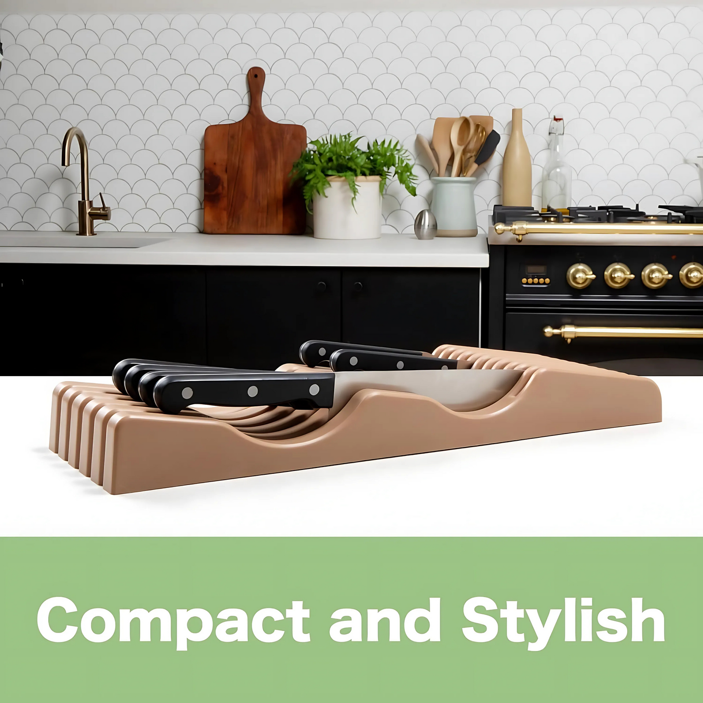 In-Drawer Plastic Knife Block by Shenzhen Knives – Large, 11 Slot