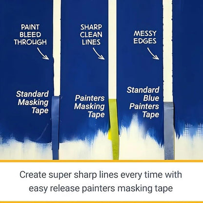 3 Painters Tape Rolls for Professional Painting - Pack of 3 (180ft x ¾ inch each)