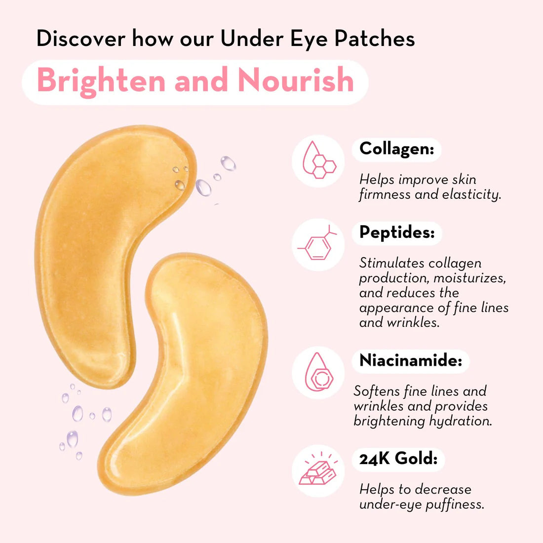 Under Eye Patches 24K Gold by Elizabeth Mott - 20 Pairs