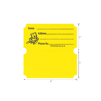 Raffle/Party Tickets with Built-In Dispenser by ONNCE | Double Roll of 1000 | Set of 3 Colors: Green, Red, Yellow