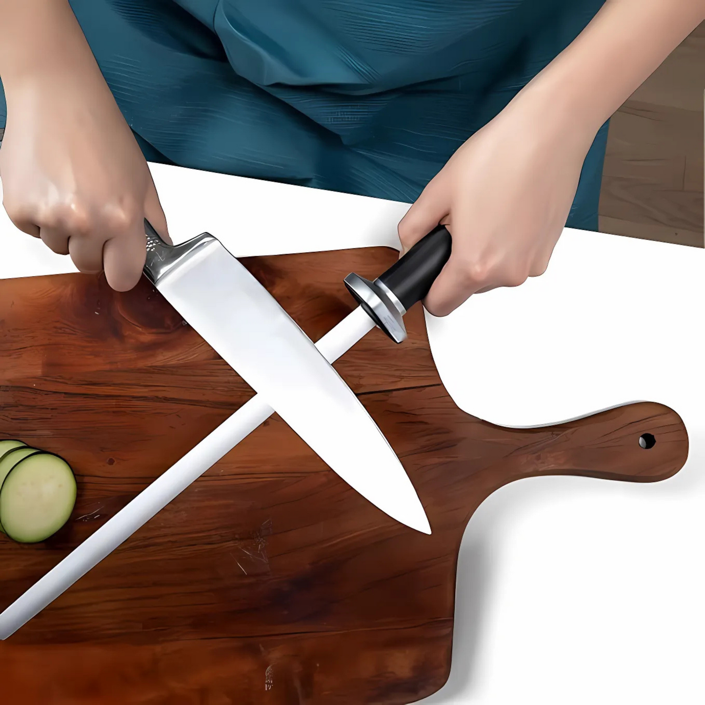 Ceramic Honing Rod by Shenzhen Knives –12-Inch