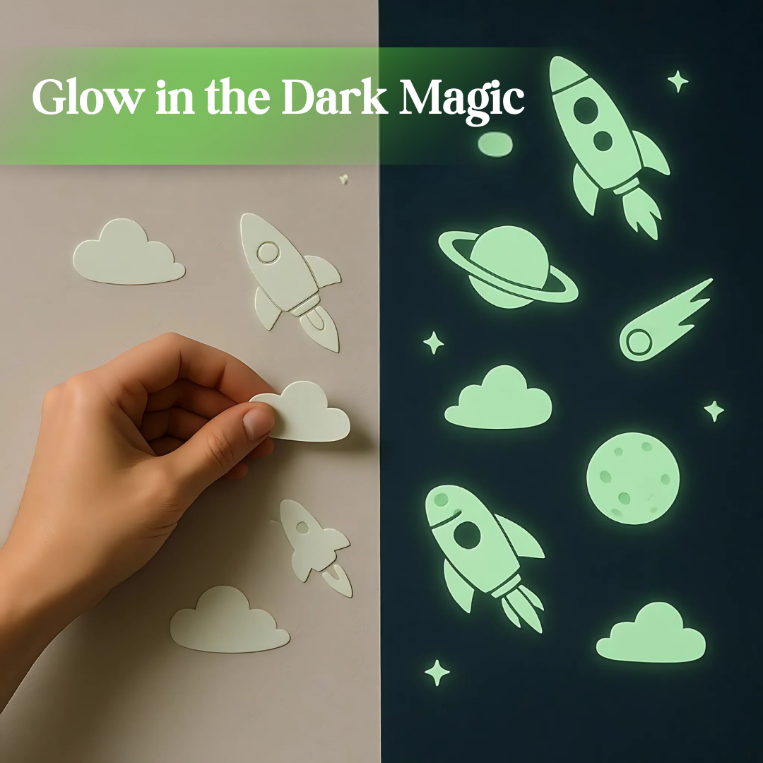 Glow in the Dark Permanent Adhesive Vinyl Sheets by ONNCE, 12 x 11 Inch, 5-Pack