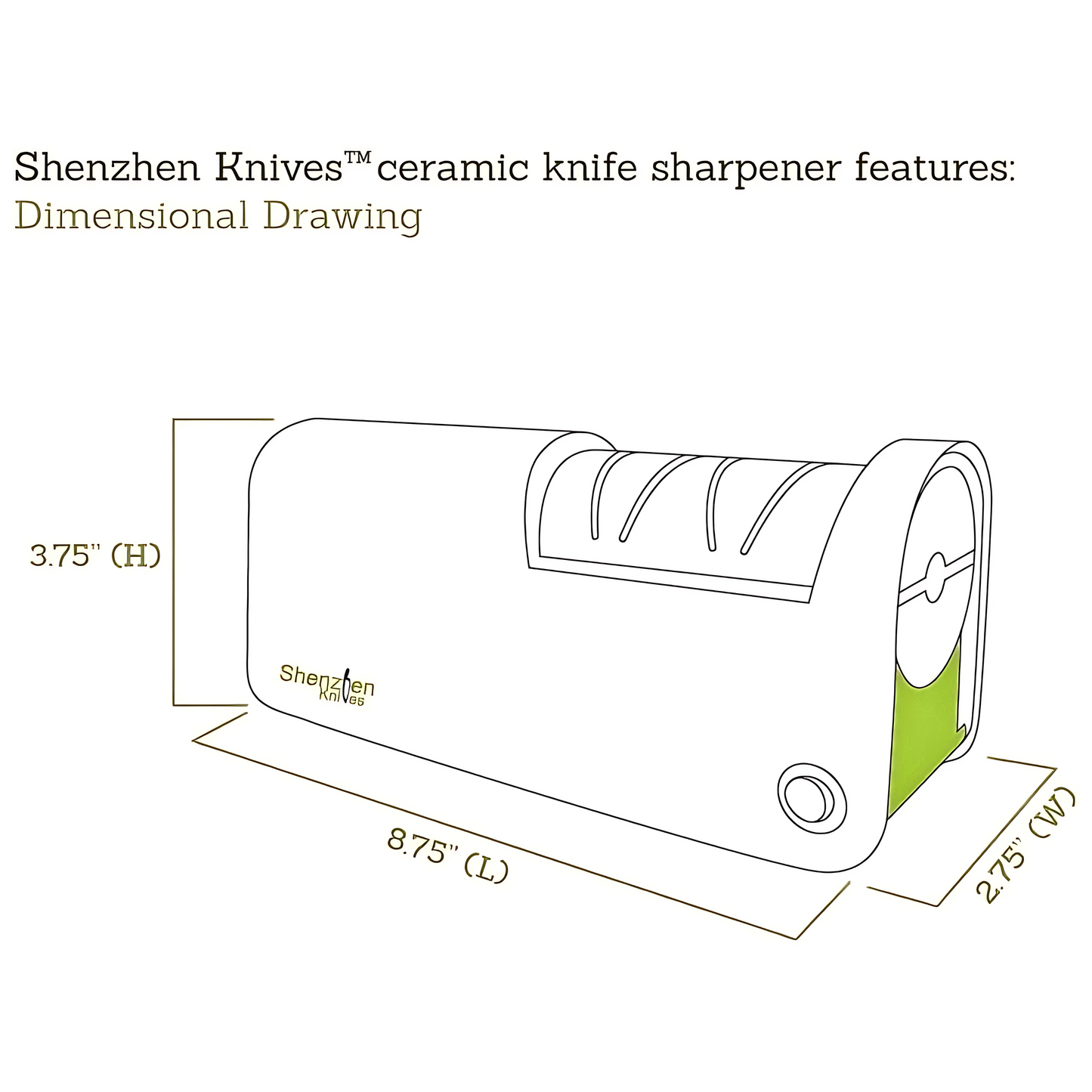 Electric Diamond Knife Sharpener by Shenzhen Knives – 2-Stage Sharpening