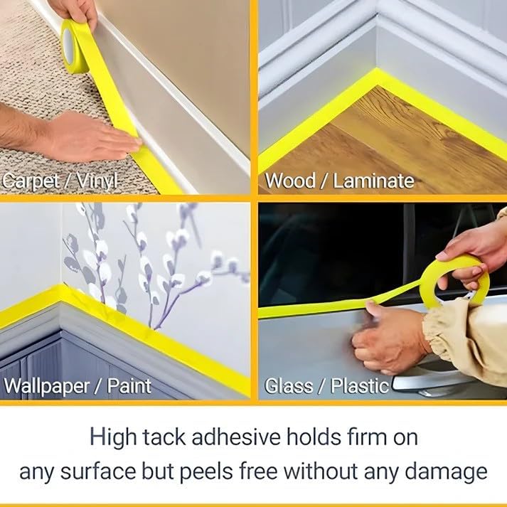 3 Painters Tape Rolls for Professional Painting - Pack of 3 (180ft x ¾ inch each)