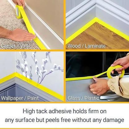 3 Painters Tape Rolls for Professional Painting - Pack of 3 (180ft x ¾ inch each)