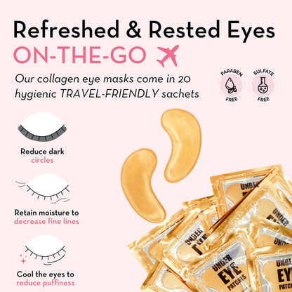 Under Eye Patches 24K Gold by Elizabeth Mott - 20 Pairs