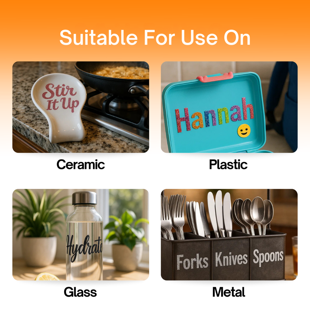 Holographic Sparkle Adhesive Vinyl Sheets by ONNCE, 12 x 11 Inch, 8-Pack