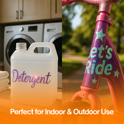 Holographic Sparkle Adhesive Vinyl Sheets by ONNCE, 12 x 11 Inch, 8-Pack