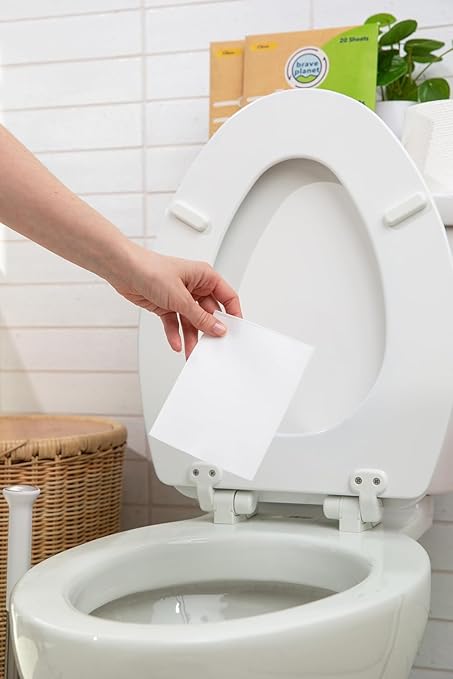 Toilet Bowl Cleaner Sheets by Brave Planet, Pack of 20