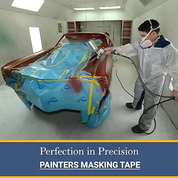 3 Painters Tape Rolls for Professional Painting - Pack of 3 (180ft x ¾ inch each)