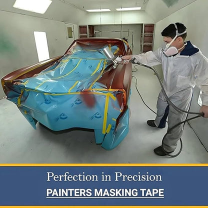 3 Painters Tape Rolls for Professional Painting - Pack of 3 (180ft x ¾ inch each)