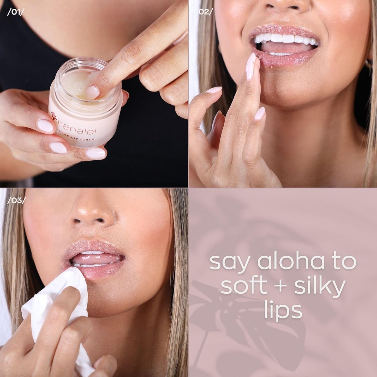 Kukui Lip Oil Treatment Balm (Clear) - 15g & Sugar Lip Scrub Exfoliator - 22g by Hanalei