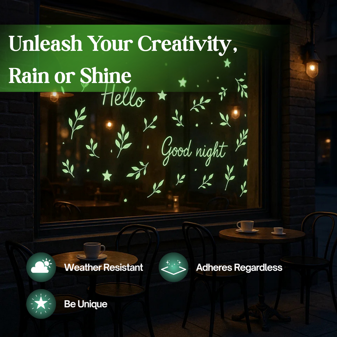 Glow in the Dark Permanent Adhesive Vinyl Sheets by ONNCE, 12 x 11 Inch, 5-Pack