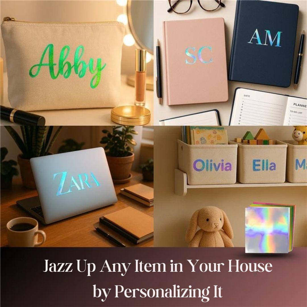 Metallic Opal Holographic Permanent Vinyl by ONNCE, 5.5 x 12 Inch, 20-Pack (5 Colors)