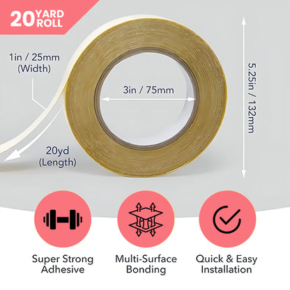 All Purpose Double Sided Tape Roll - (60ft x 1 inch)