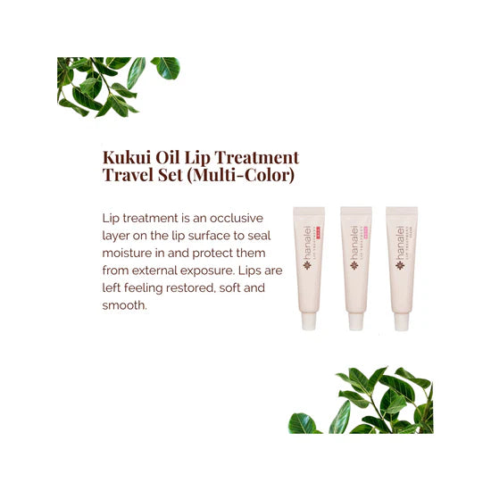 Lip Treatment for Soothing Dry Lips by Hanalei - Travel Pack (5g x 3)