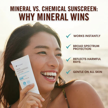 Face Moisturizing Lotion with Mineral Sunscreen SPF 50+ by Hanalei - 50ml