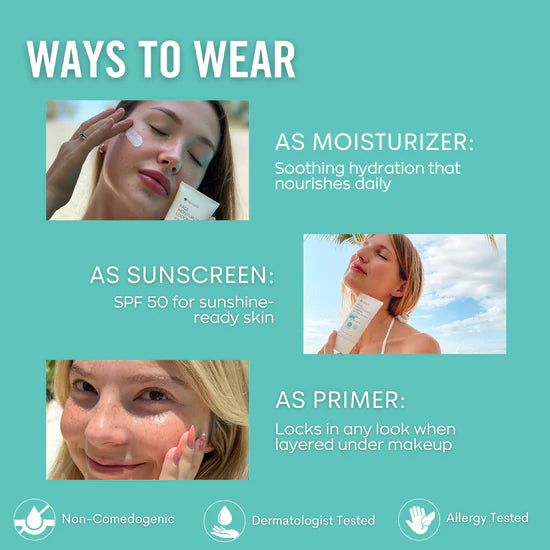 Face Moisturizing Lotion with Mineral Sunscreen SPF 50+ by Hanalei - 50ml