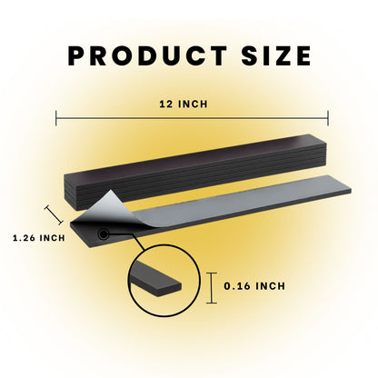 Magnetic Tape Strips by ONNCE, 1.26"" x 1ft , Pack of 5